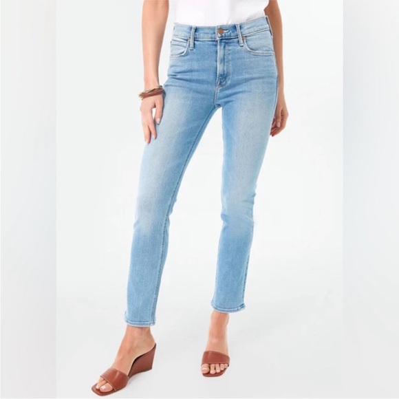 MOTHER In The Blink Of An Eye Mid Rise Dazzler Straight Leg Ankle Jeans - Picture 2 of 9